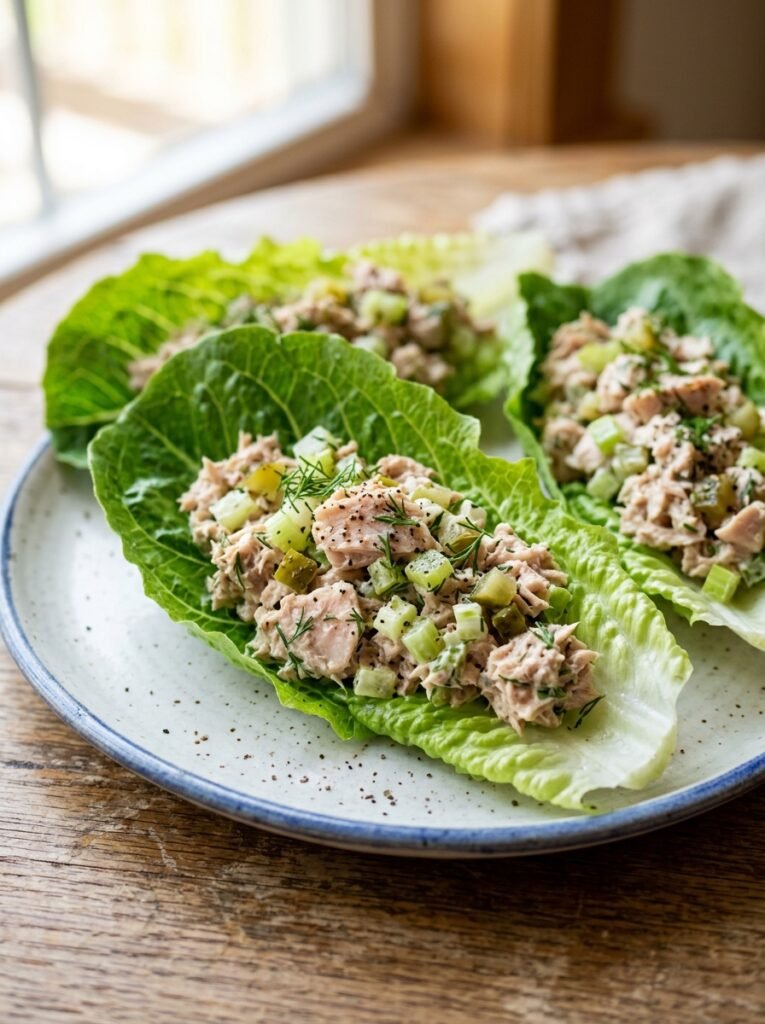 low carb tuna pickle lettuce cups recipe 12 Tuna pickle lettuce cups 202606041511