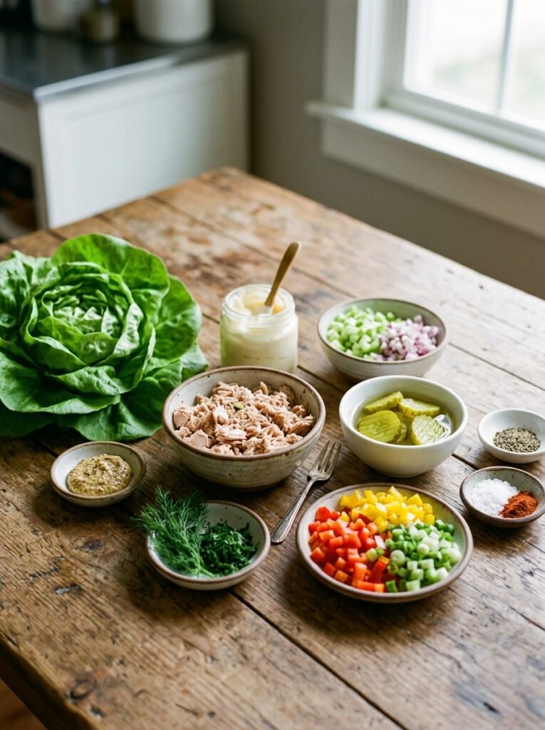 low carb tuna pickle lettuce cups recipe 13 Tuna pickle lettuce cups ingredi… 202606041511