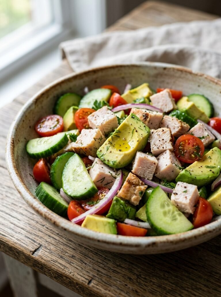 Turkey avocado cucumber lunch salad 202606051531