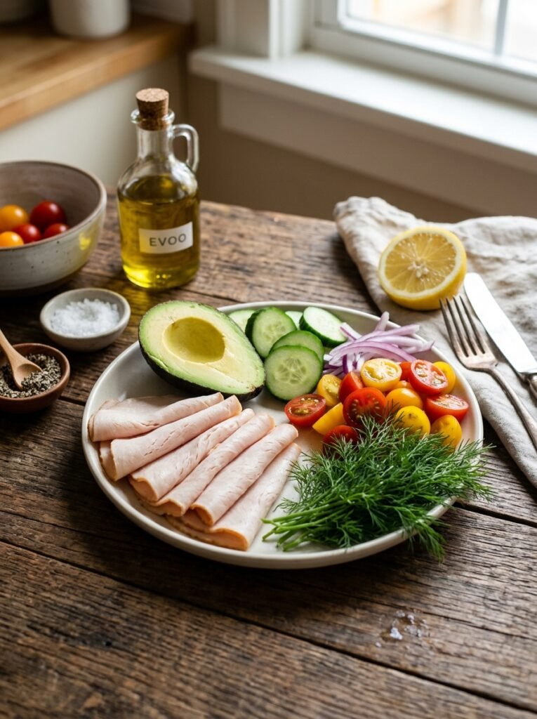 Turkey avocado cucumber salad in… 202606051531
