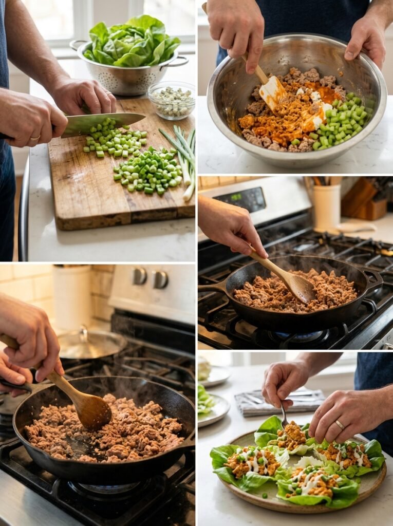 low carb turkey buffalo lettuce lunch wraps 14 Turkey buffalo lettuce wraps coo… 202606101602