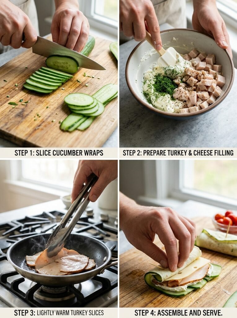 Turkey cheese cucumber wraps coo… 202605231321