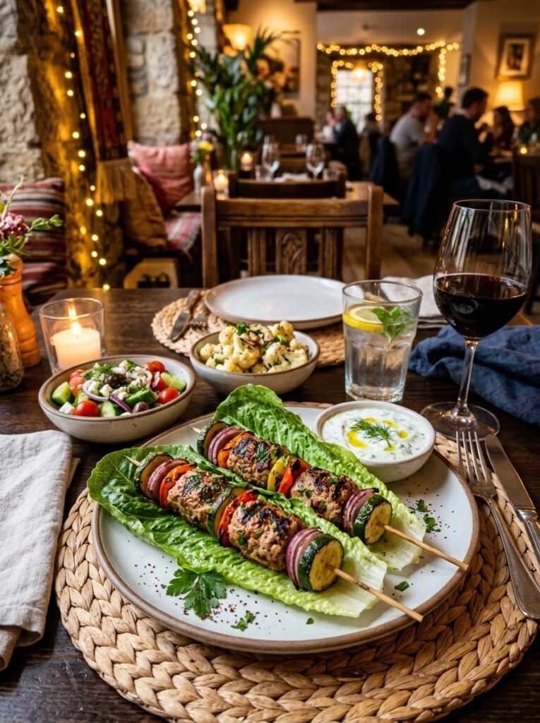 Turkey kebab lettuce dinner plate 202605241303 2