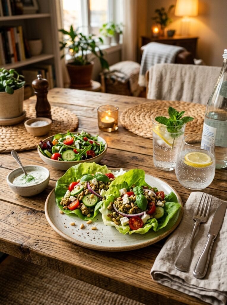 Turkey pesto lettuce wrap setup 202605081824