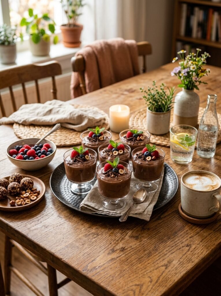 Yogurt chocolate mousse cups setup 202606061839